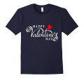 Happy Valentine s Day T-shirt with Cool Cursive Font & Heart Cheap