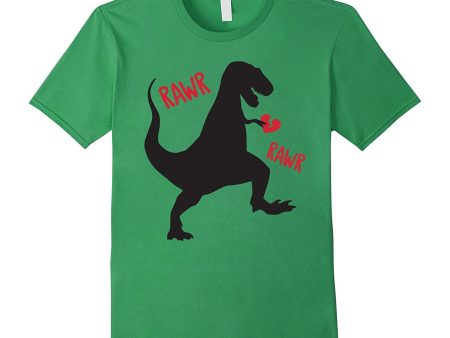 Dinosaur Rawr T-Shirt - Valentine s Day Love Tee Cheap