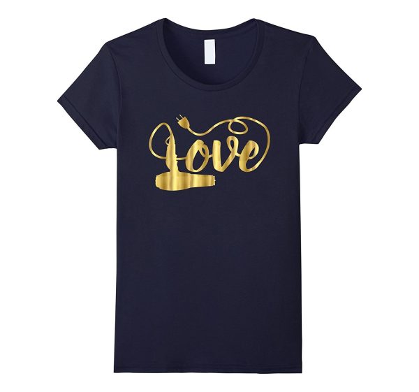 Valentines Day Shirt Love Hair Stylist Hairdresser Gift Gold Online now