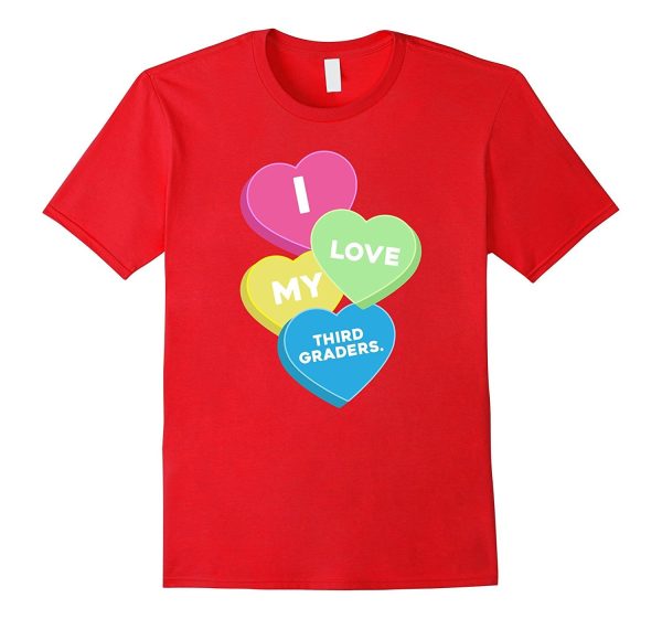 i love my third graders valentine day great gift t shirt Online