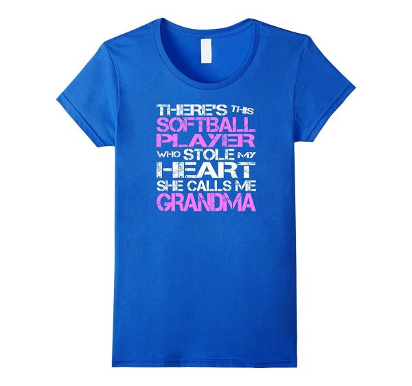 Softball Player Stole My Heart She Calls Me Grandma T-Shirt Cheap