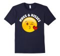 Emoji Valentine s Day Shirt Hugs And Kisses Heart Kiss Online