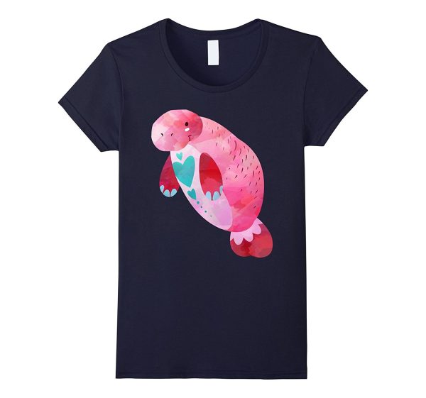 Valentines Day Shirt Cute Kids School Mom Teacher Manatee on Sale