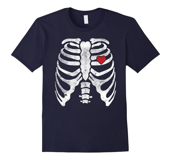 Skeleton Heart Rib Cage X-Ray Valentine s Day T-Shirt Kids Online Sale