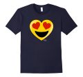 Emoji Heart Valentine s Day Shirt Heart Eyes Big Smile Kids Discount