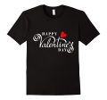 Happy Valentine s Day T-shirt with Cool Cursive Font & Heart Cheap