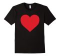 Short Sleeve Red Heart Valentine s Day Shirt Women Girls Top For Discount