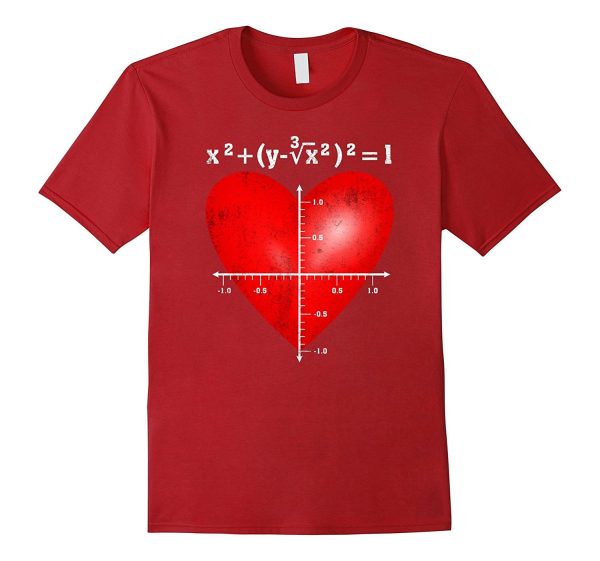 PREMIUM  Love Heart Equation  Math Valentine s Day T-shirt on Sale