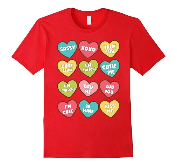 Conversation Heart Valentines Day Candy tShirt For Kids Online Sale