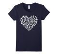 Romantic Valentine s Day T-shirt with Paw Prints Online Hot Sale