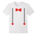 Valentine s Day Bow Tie  Suspenders and Hearts Shirt For Discount