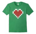 Gamer 8 Bit Distressed Heart Valentines Day Gift T-Shirt Discount