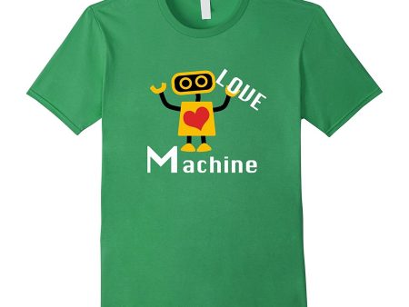 Cute Valentines Day T Shirt Love Machine Robot Gift for Boys For Cheap