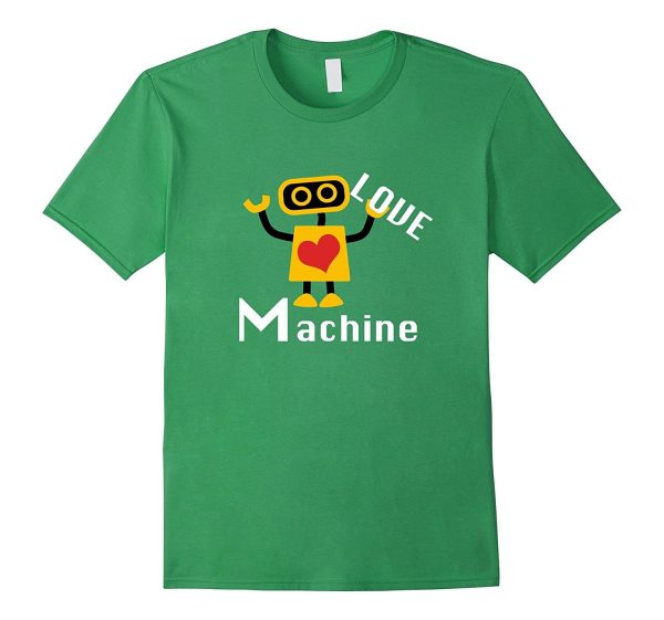 Cute Valentines Day T Shirt Love Machine Robot Gift for Boys For Cheap