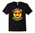 Teacher Emoji Hearts Love My Students Valentines Day T-Shirt Supply