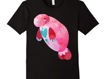 Valentines Day Shirt Cute Kids School Mom Teacher Manatee on Sale