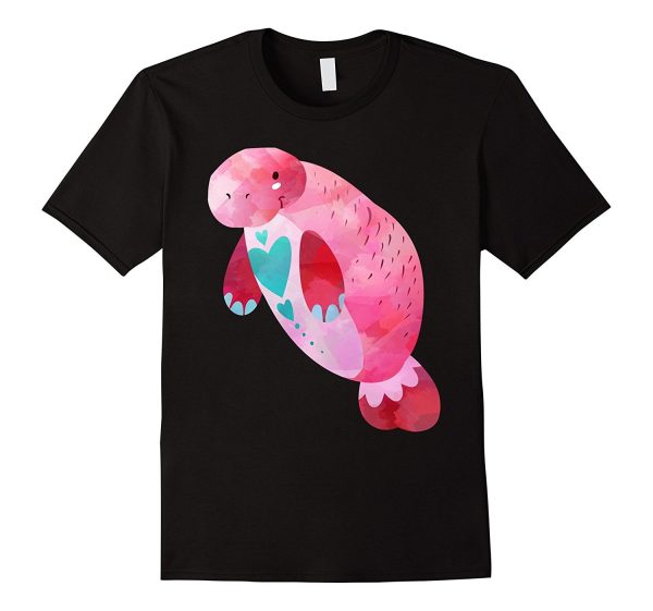 Valentines Day Shirt Cute Kids School Mom Teacher Manatee on Sale