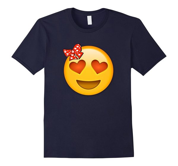 Emoji Shirt Heart Eyes Heart Bow Valentines Day Shirt Kids Supply