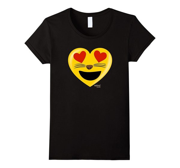 Emoji Heart Valentine s Day Shirt Cat Heart Emoji Shirt Fashion