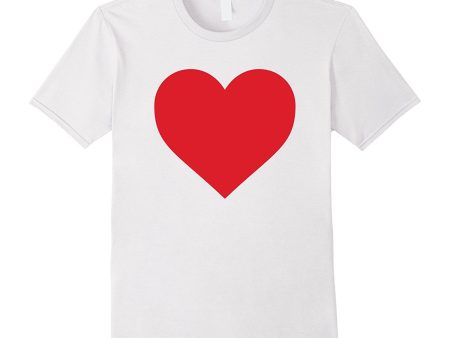 Short Sleeve Red Heart Valentine s Day Shirt Women Girls Top For Discount