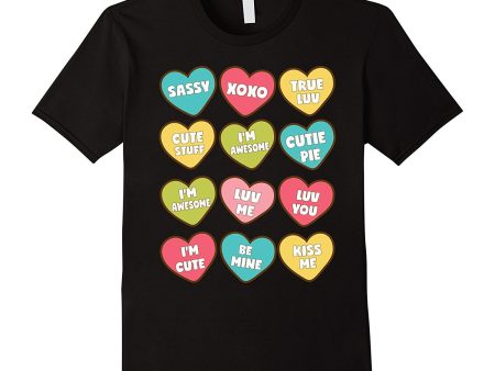 Conversation Heart Valentines Day Candy tShirt For Kids Online Sale