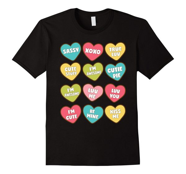 Conversation Heart Valentines Day Candy tShirt For Kids Online Sale