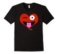 Emoji Red Heart Valentine s Day Shirt Tongue Out Kids Adult Fashion