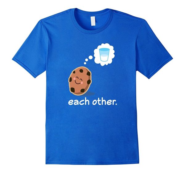 Couples Matching Cookie And Milk Valentine Gift T-shirt For Cheap