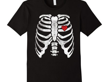 Skeleton Heart Rib Cage X-Ray Valentine s Day T-Shirt Kids Online Sale