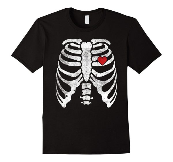 Skeleton Heart Rib Cage X-Ray Valentine s Day T-Shirt Kids Online Sale