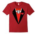 Valentine s Day Shirt For Boys Hearts Tuxedo Bow Tie Tee Supply