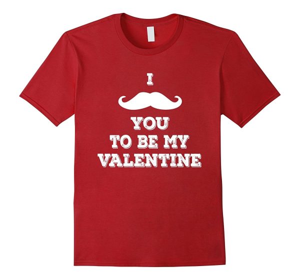 I Mustache You To Be My Valentine Red Kids T-Shirt Online Hot Sale