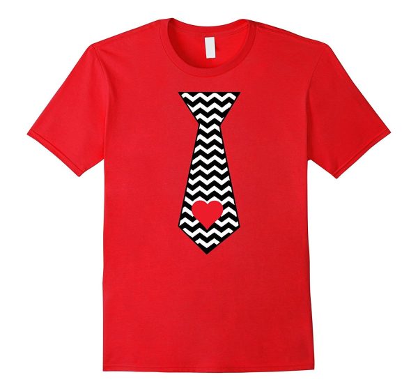 Valentines Day Gift for Men and Boys Tie T-Shirt For Discount