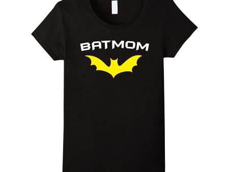 Women s BATMOM Proud Mother Super Hero T-Shirt Cheap