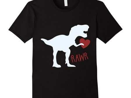 Kids Dinosaur Happy Valentine s Day Red Raglan Online Sale