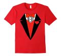 Valentine s Day Shirt For Boys Hearts Tuxedo Bow Tie Tee Supply