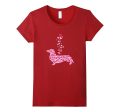 Dachshund Heart T-Shirt Beautiful Artistic Valentine Gift on Sale