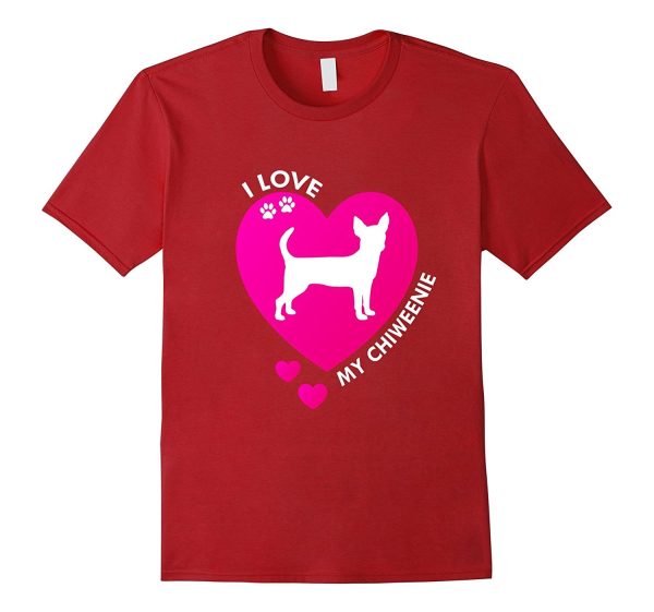 I Love My Chiweenie Chihuahua Dachshund T-Shirt Hot Dog Online