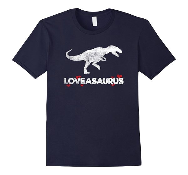 Loveasaurus Dinosaur Heart Valentines Day T-Shirt Boys Girls Discount