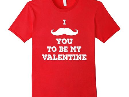 I Mustache You To Be My Valentine Red Kids T-Shirt Online Hot Sale