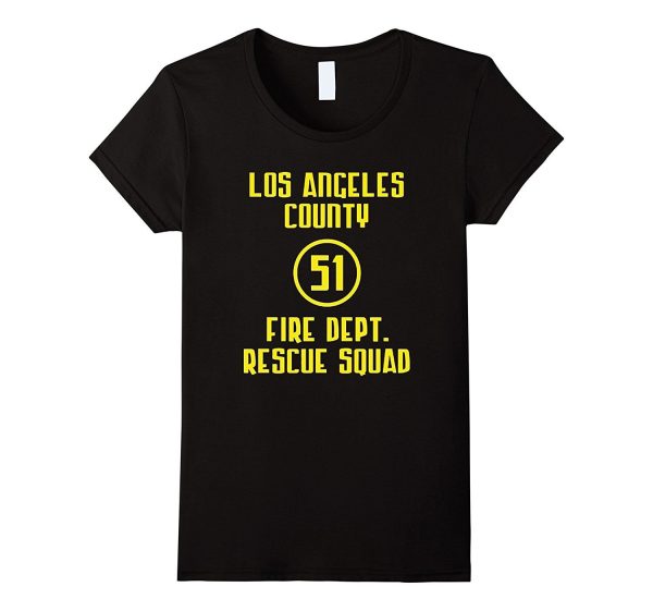 Los Angeles County 51 Fire Dept. Rescue Squad T Shirt Hot on Sale