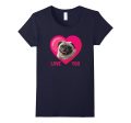 Valentine Day Dog I Love You My Pug Dog Funny T-Shirt Sale