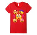 Valentine s Day Cool Emoji T-Shirt for Girls and Women Online Hot Sale