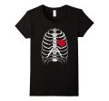 Valentine s Day Skeleton Ribcage With Heart T-Shirt Sale