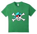 Kids Boy s Valentines Day T Shirt Pirate Skull Heart Patch Fashion