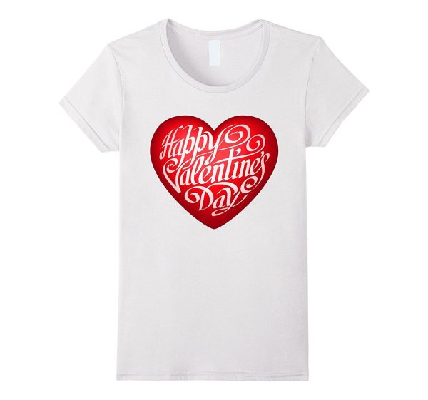 Happy Valentine s Day T-shirt with Big Heart for February 14 Hot on Sale