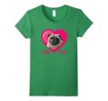 Valentine Day Dog I Love You My Pug Dog Funny T-Shirt Sale