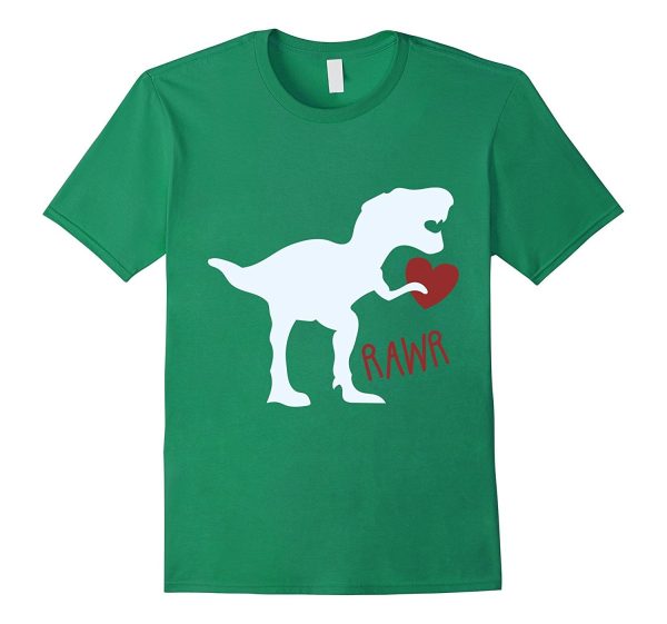 Kids Dinosaur Happy Valentine s Day Red Raglan Online Sale