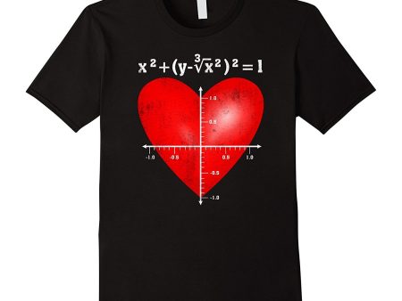 PREMIUM  Love Heart Equation  Math Valentine s Day T-shirt on Sale