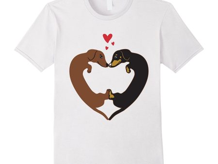 Dachshund Heart Shirt - Valentine s Day Tee Online